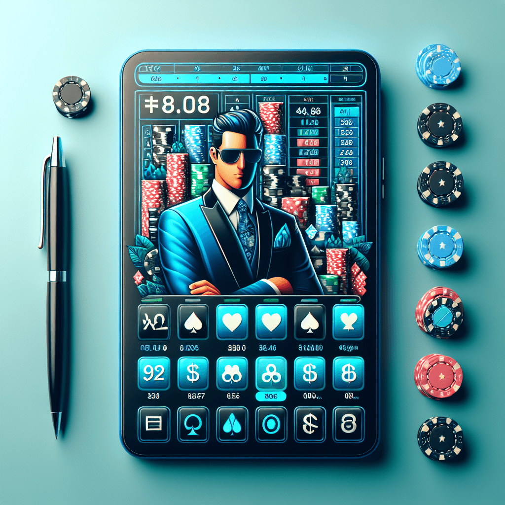 德州撲克計算app, modern digital art style, high quality, suitable for blog post, no text or watermarks