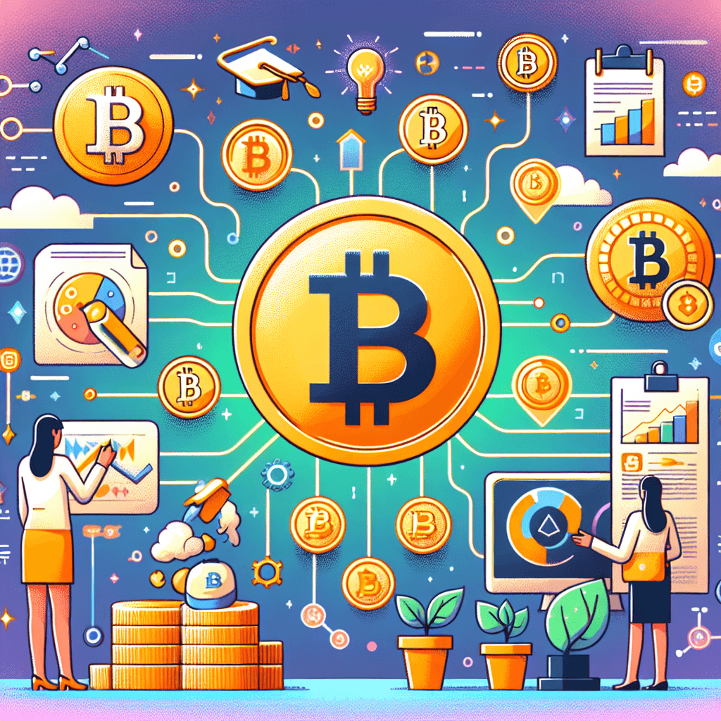 數位資產投資聖經 比特幣、區塊鏈、nft及其他數位資產的實用易懂指南, professional blog illustration, high quality, suitable for blog post, no text or watermarks