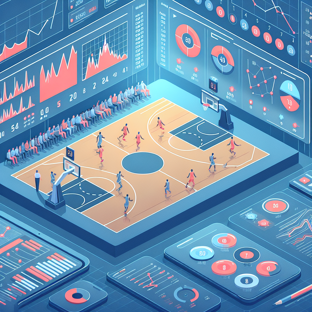 籃球比分分析, professional blog illustration, high quality, suitable for blog post, no text or watermarks