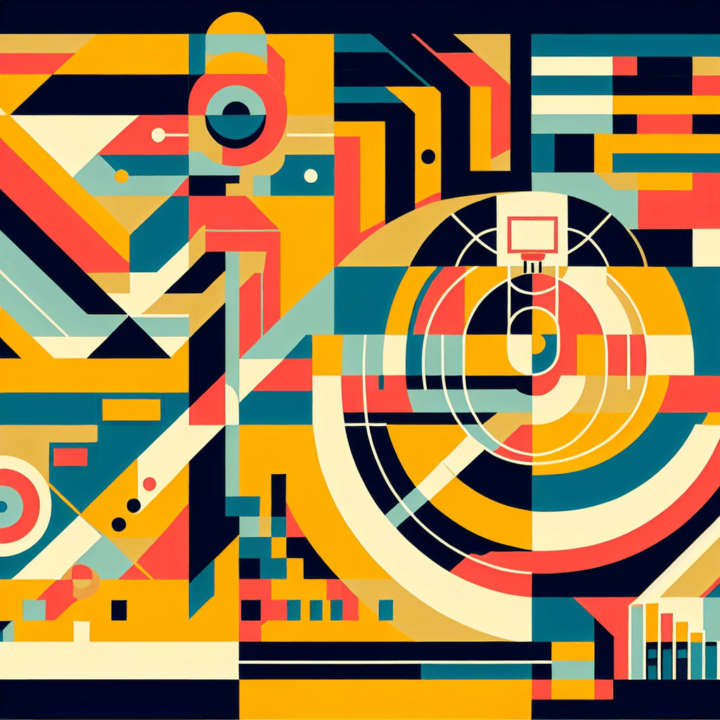 籃球比分分析, modern digital art style, high quality, suitable for blog post, no text or watermarks