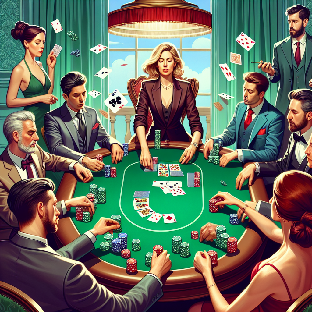 德州撲克 英文, professional blog illustration, high quality, suitable for blog post, no text or watermarks