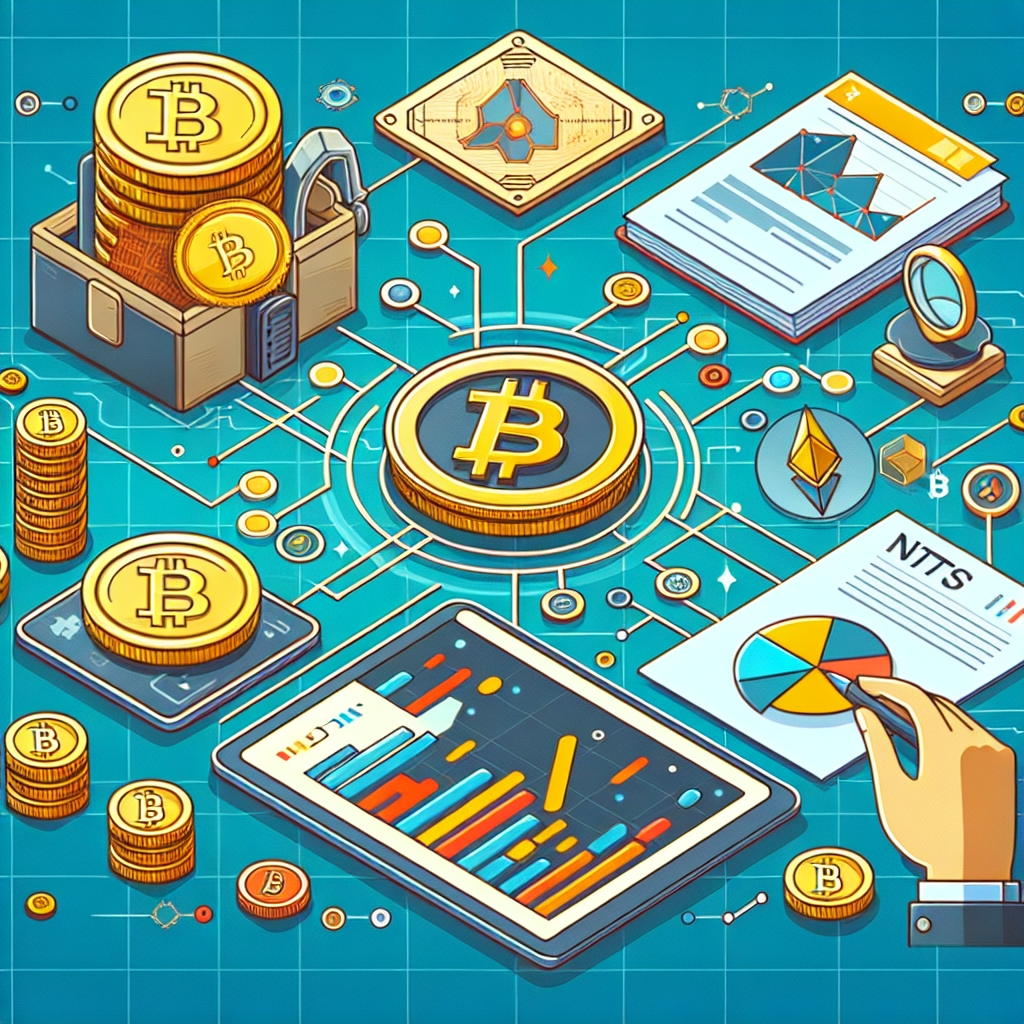 數位資產投資聖經 比特幣、區塊鏈、nft及其他數位資產的實用易懂指南, professional blog illustration, high quality, suitable for blog post, no text or watermarks