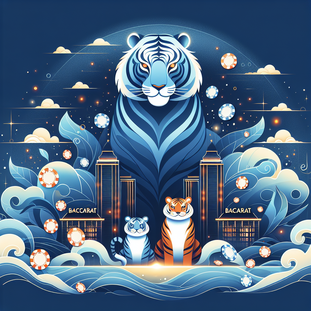 百家樂大老虎小老虎, professional blog illustration, high quality, suitable for blog post, no text or watermarks