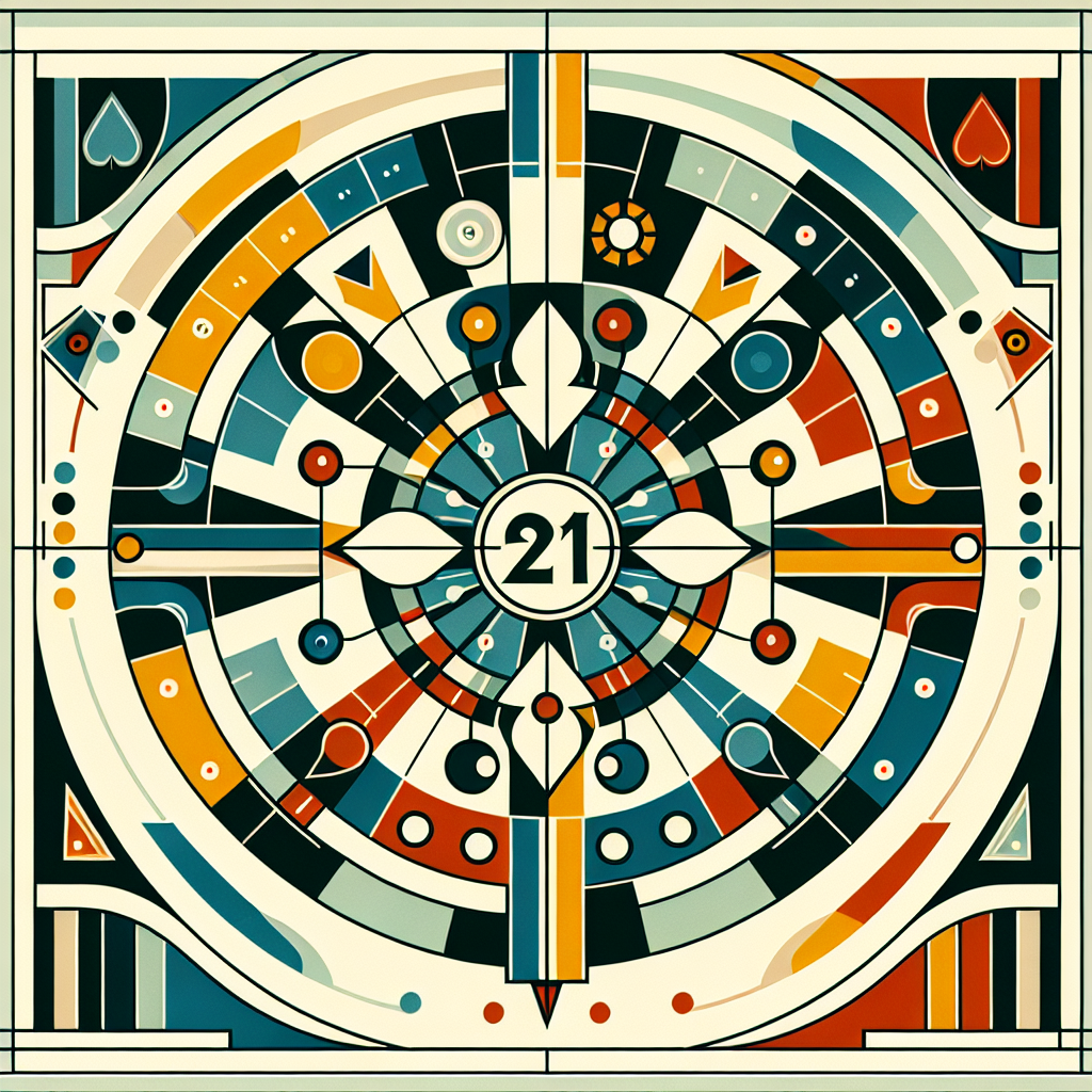 21點玩法, modern digital art style, high quality, suitable for blog post, no text or watermarks