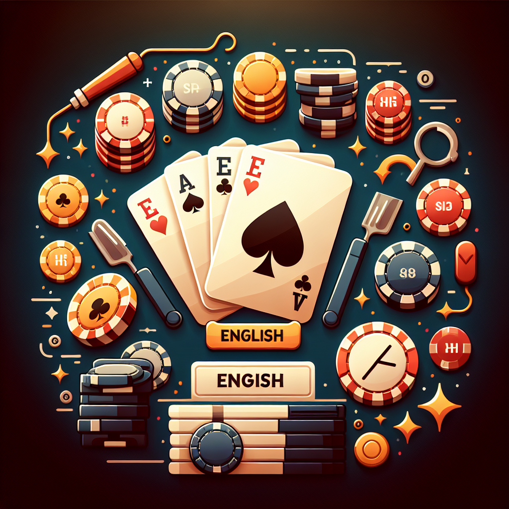 德州撲克 英文, professional blog illustration, high quality, suitable for blog post, no text or watermarks